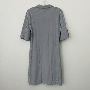 Jude Conally Black And White Striped Collard Dress Women’s M